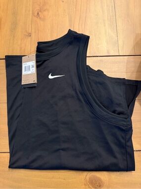 Nike Black Tank Top with White Swoosh